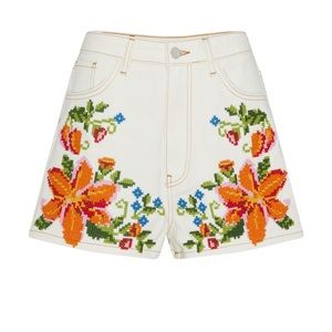 Farm Rio Cross Stitch Shorts